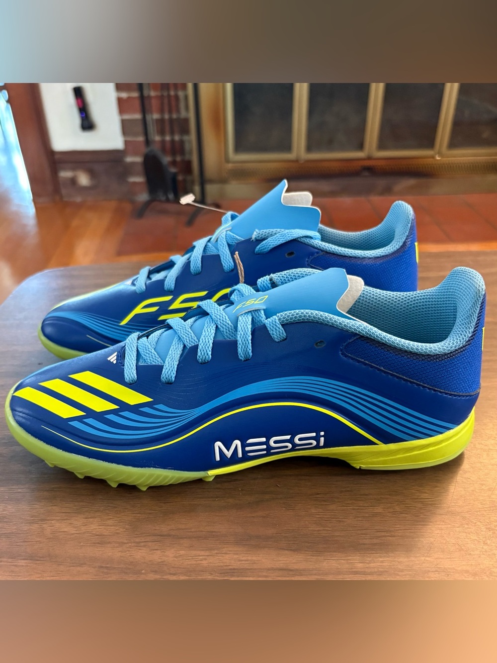 Brand new never worn!  Adidas Jr. F50 Messi League Turf.  Size 5